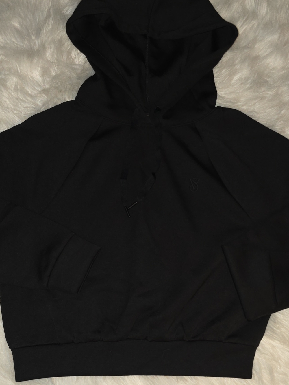 Victoria's Secret Black Hooded Pullover Sweatshirt SIZE XS